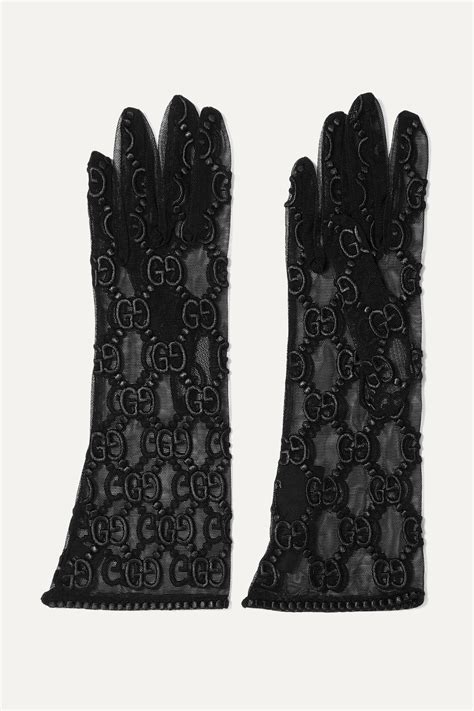 gucci lace gloves black|gucci lace gloves canada.